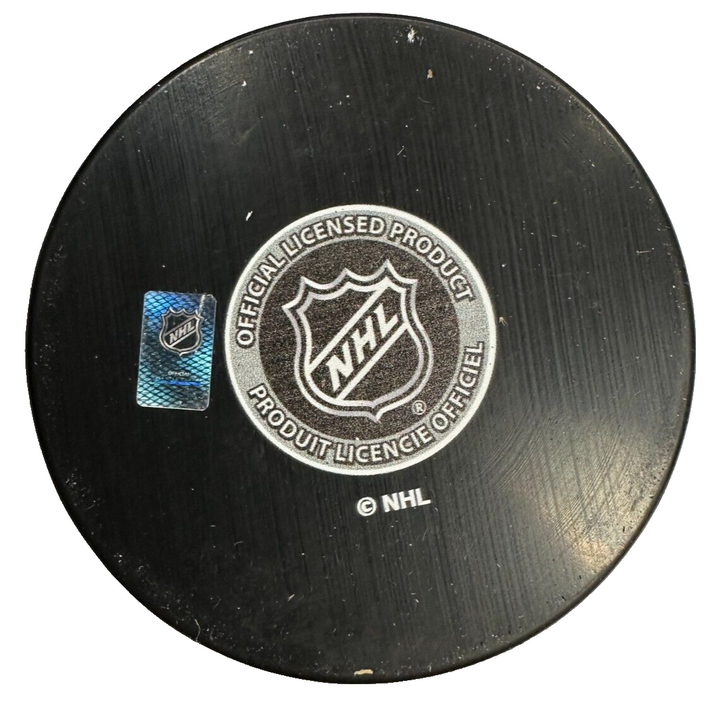 Chris Nilan Autographed Boston Bruins 100th Anniversary Puck NHL