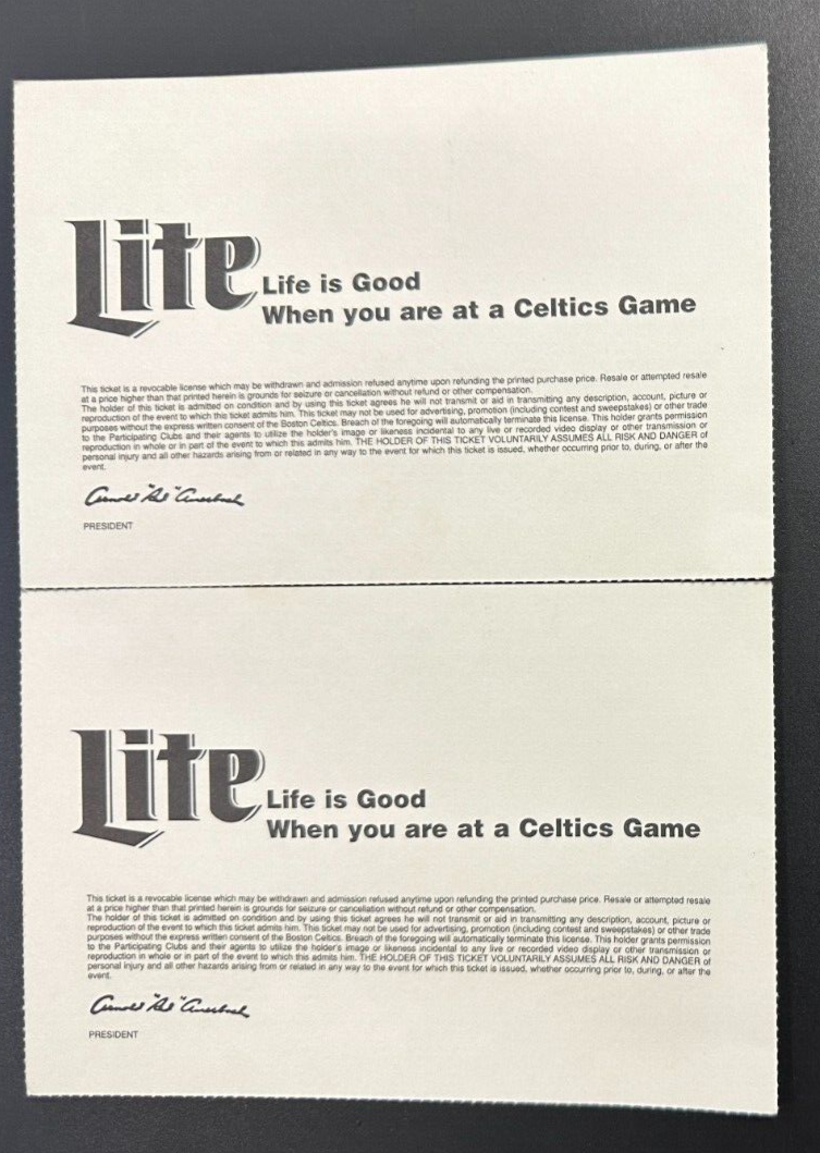 2 Nov 3, 1995 Celtics Vs Bucks Fleet Center Grand Opening Game 101-100 Bucks