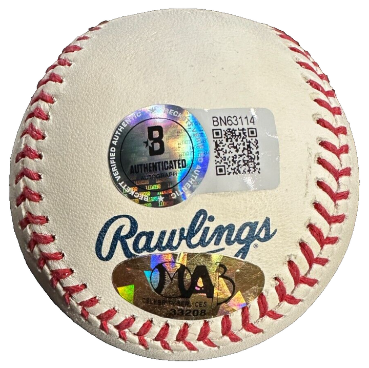 Randy Johnson Autographed Baseball Hall of Fame Baseball Diamondbacks BAS HOF