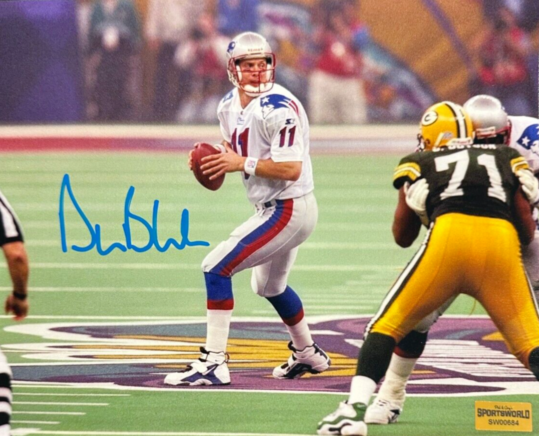 Drew Bledsoe Autographed New England Patriots 8x10 Photo NFL