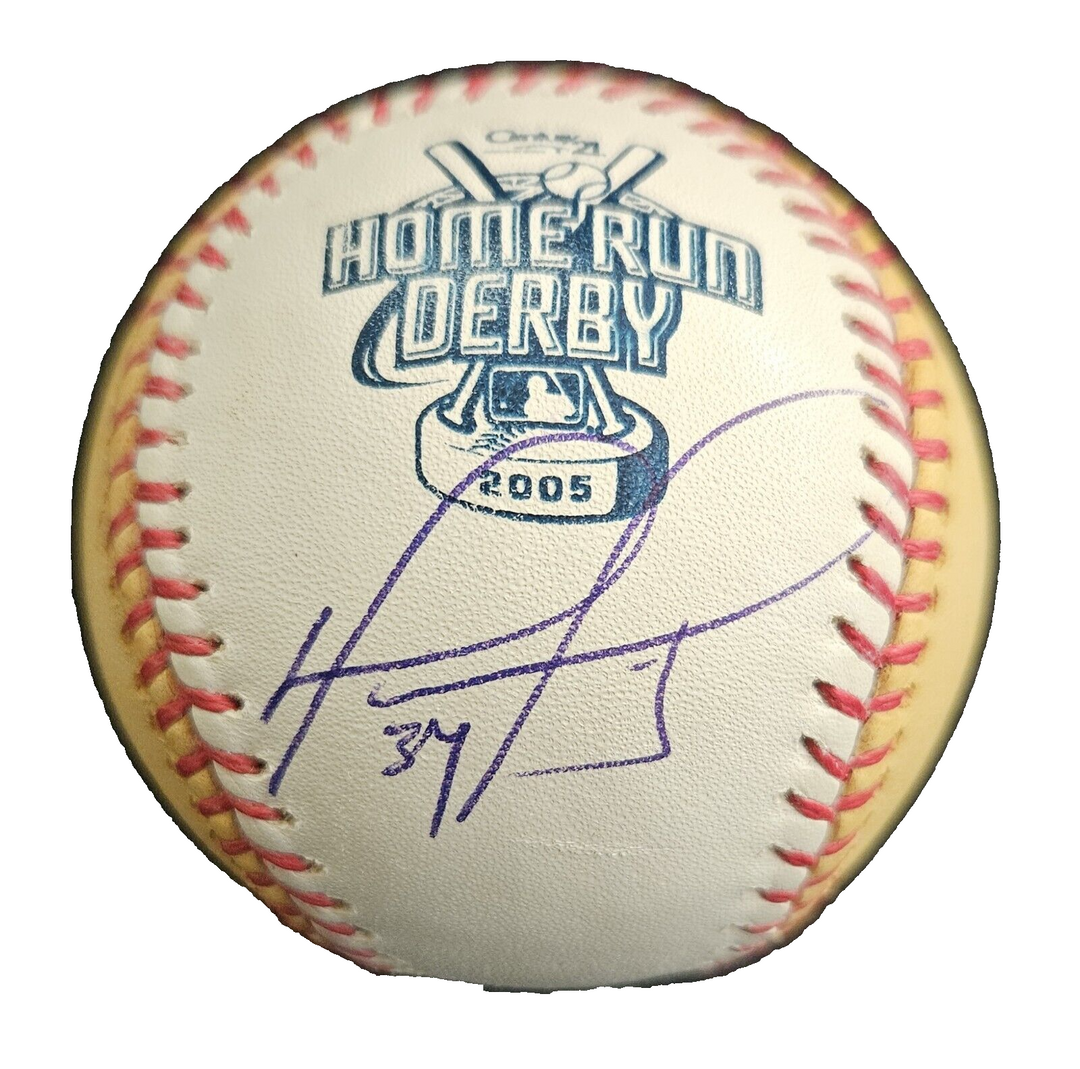 David Ortiz Autographed 2005 Home Run Derby Game Used Baseball MLB Authentic