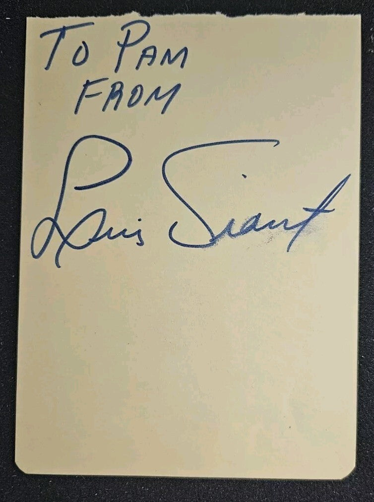 Ken Coleman & Luis Tiant Dual Signed 3.5x5 Cut Boston Red Sox COA