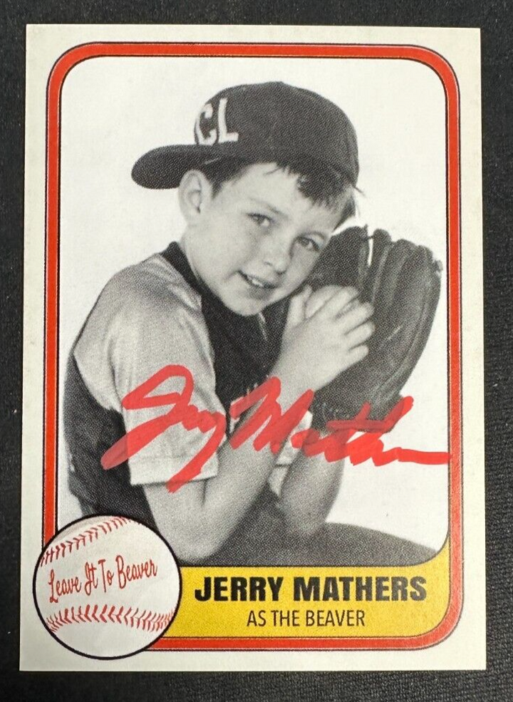 Jerry Mathers Autographed Leave it to Beaver Custom Trading Card