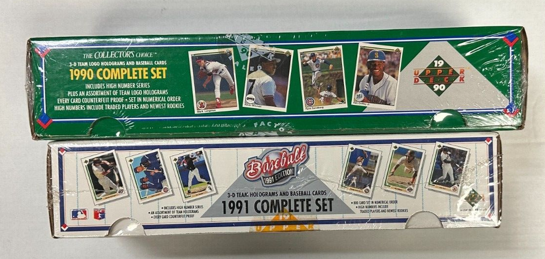 1990 & 1991 Upper Deck Baseball Complete Set Factory Sealed