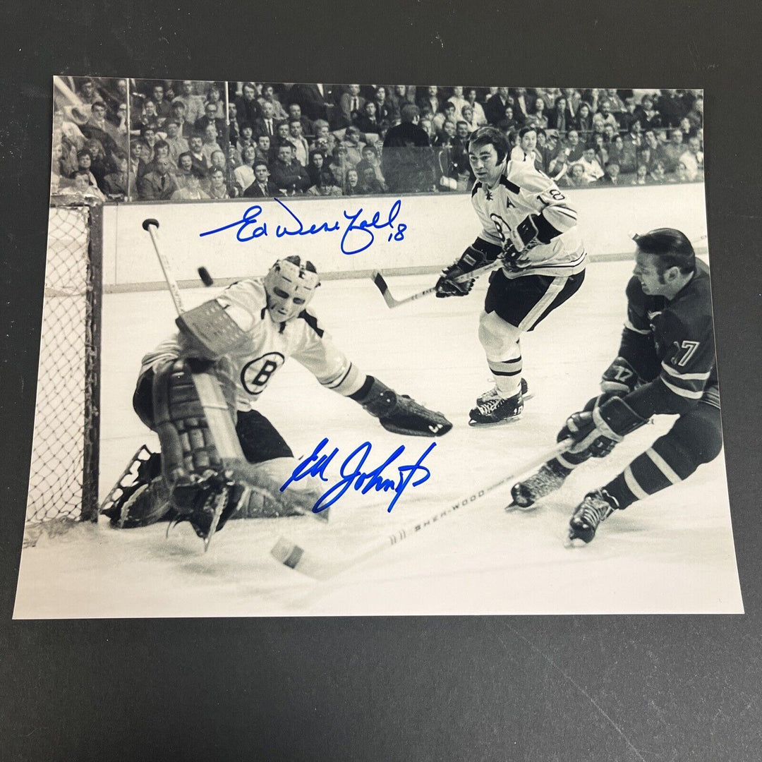 Ed Westfall Ed Johnston Signed 8x10 Boston Bruins Sportsworld