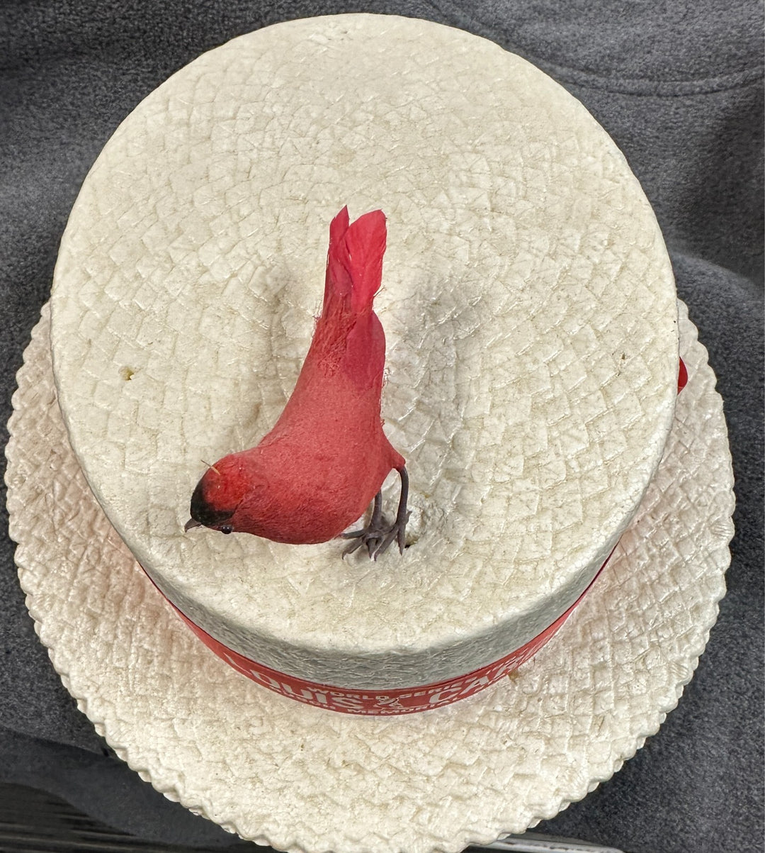 1967 St Louis Cardinals World Series Straw Hat Busch Memorial Stadium