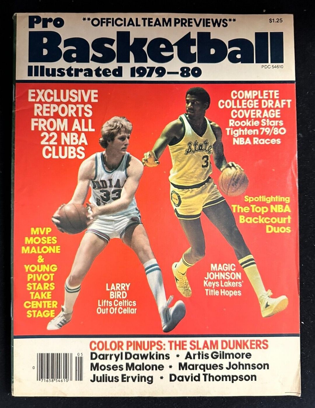 1979-80 Issue Basketball Illustrated Bird & Magic Rookie Year Celtics Lakers