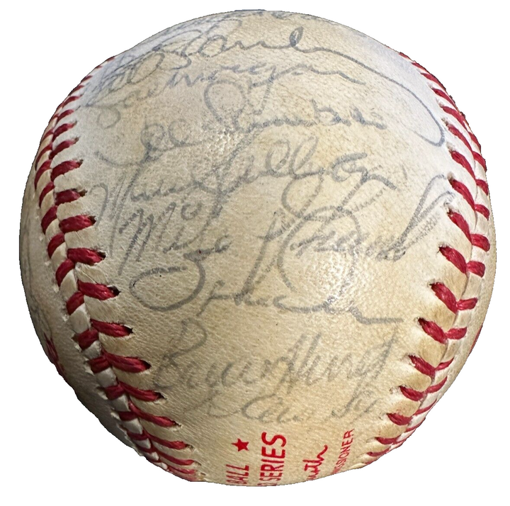 1986 Boston Red Sox Team Signed World Series Baseball BAS Seaver Clemens Rice