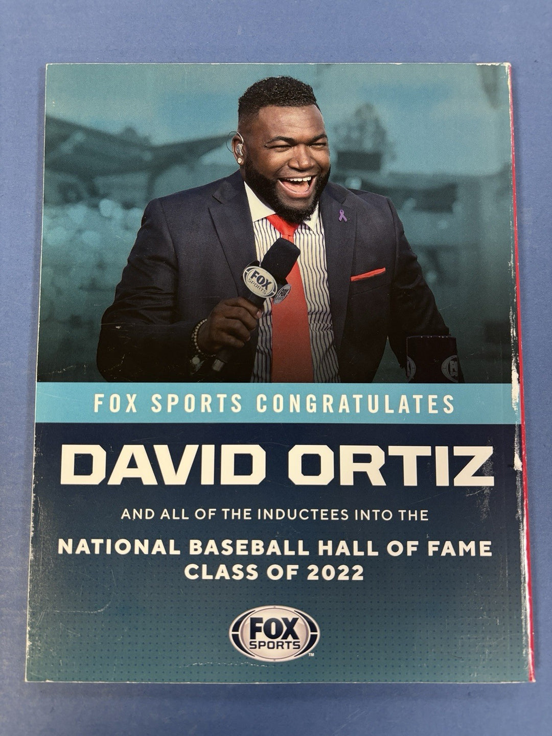 2022 MLB Hall Of Fame Program David Ortiz Gil Hodges Tony Olivia