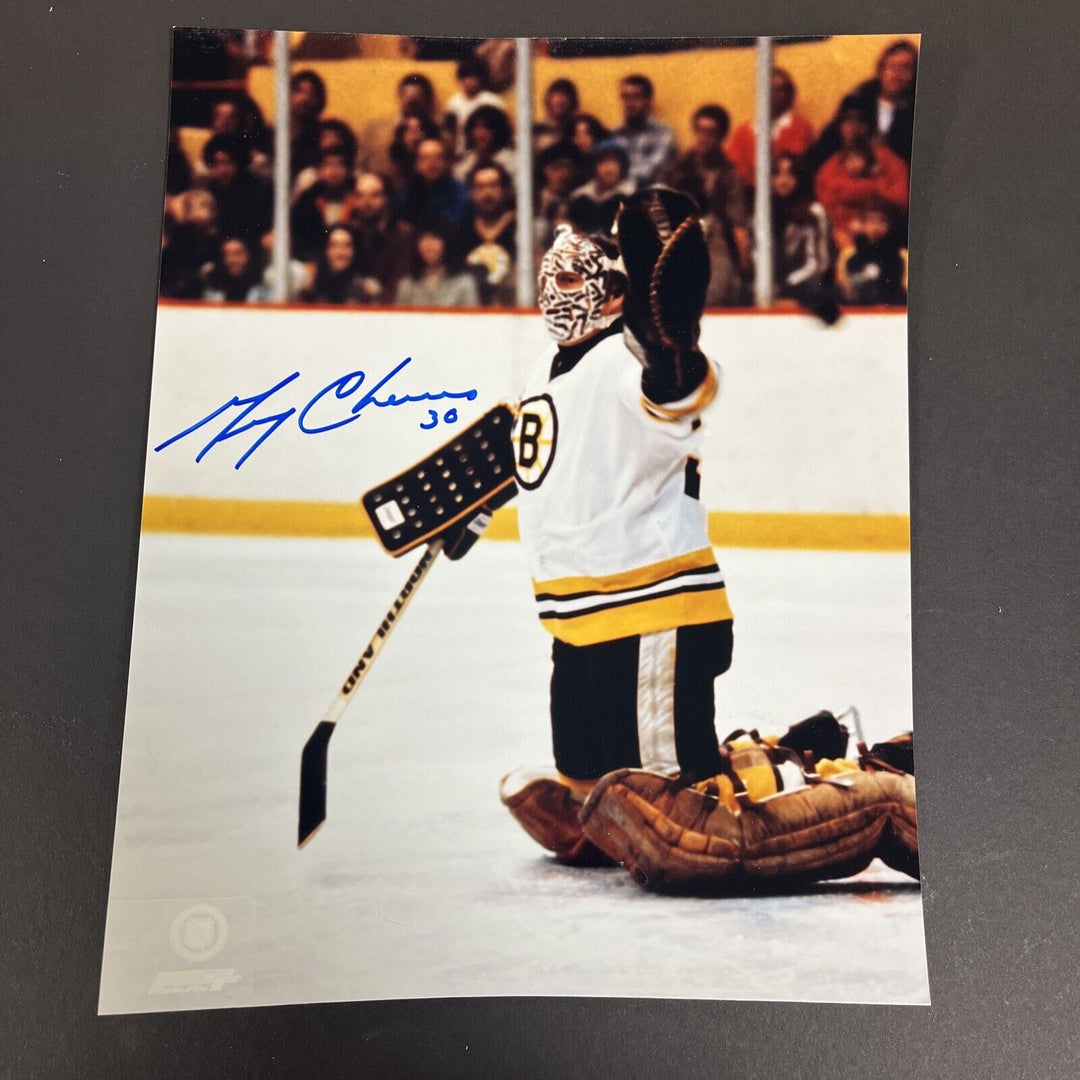 Gerry Cheevers Signed Color 8x10 Boston Bruins Sportsworld