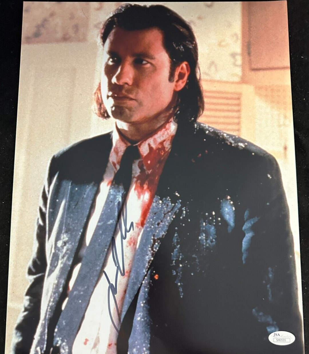 John Travolta Autographed 11x14 Photo Vincent Vega Pulp Fiction JSA