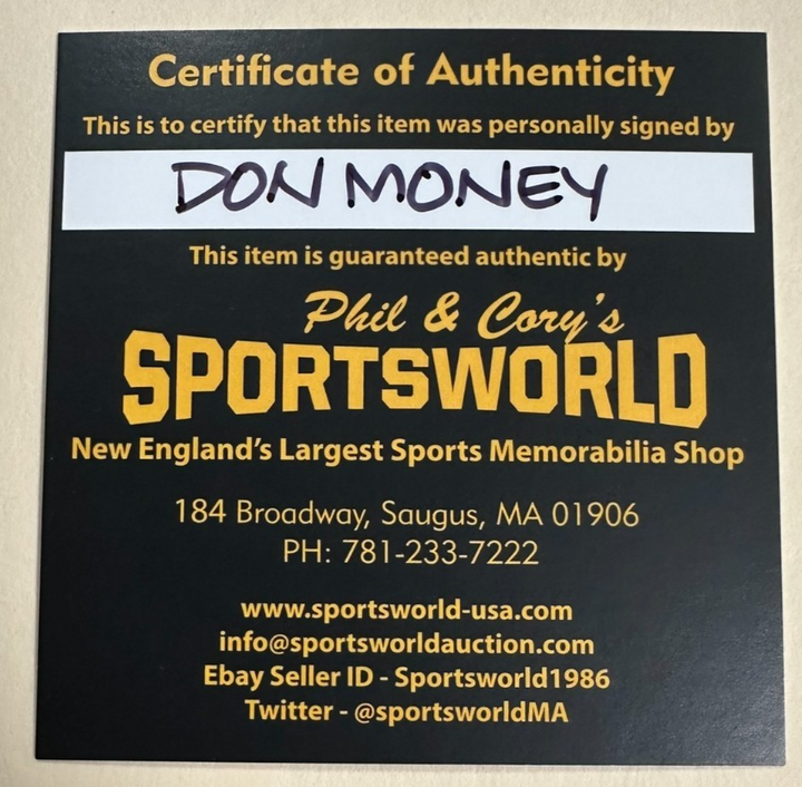 Don Money Autographed Official National League Baseball Brewers