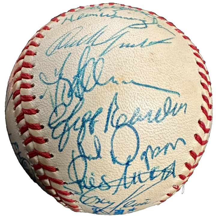 1992 Boston Red Sox Team Autographed Baseball Clemens Boggs Greenwell