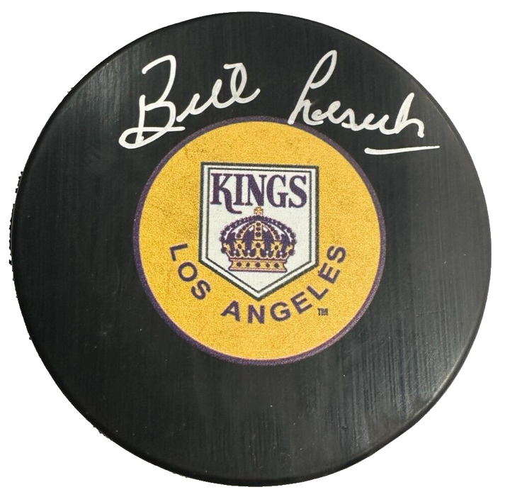 Bill Lesuk Autographed Los Angeles Kings Hockey Puck NHL