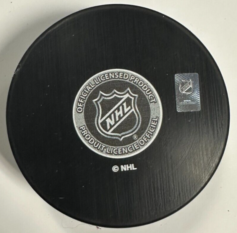 Joe Mullen Autographed Boston Bruins 100th Anniversary Puck W/ HOF 2000