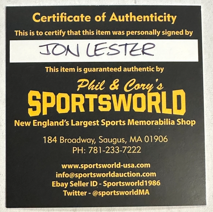 Jon Lester Autographed 2013 World Series Baseball Boston Red Sox