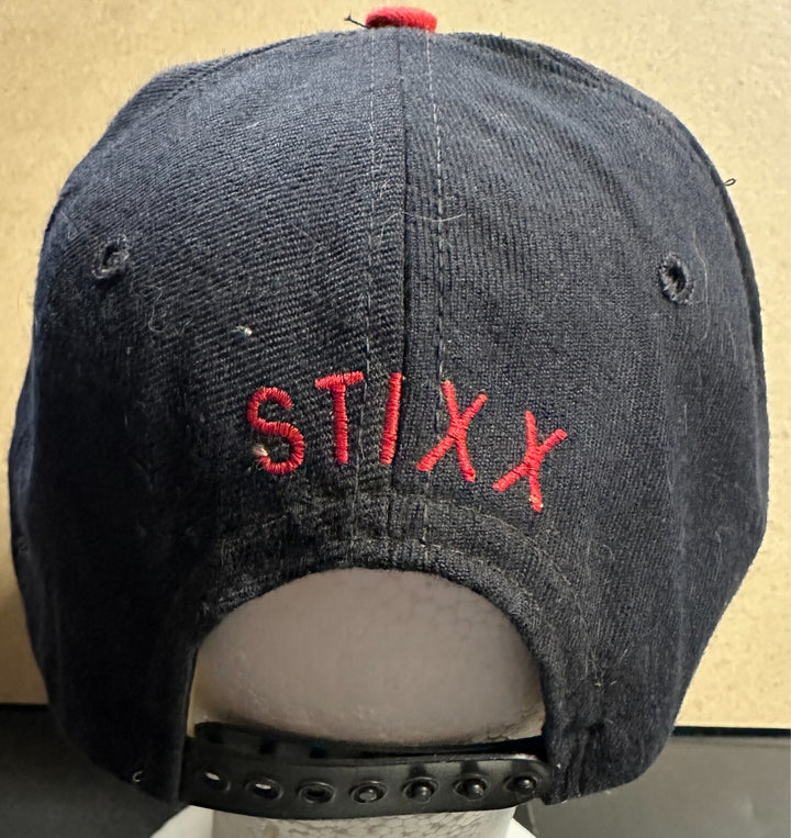 Vintage 1990's New Era Columbus Red Stixx Pro Model Snapback Hat