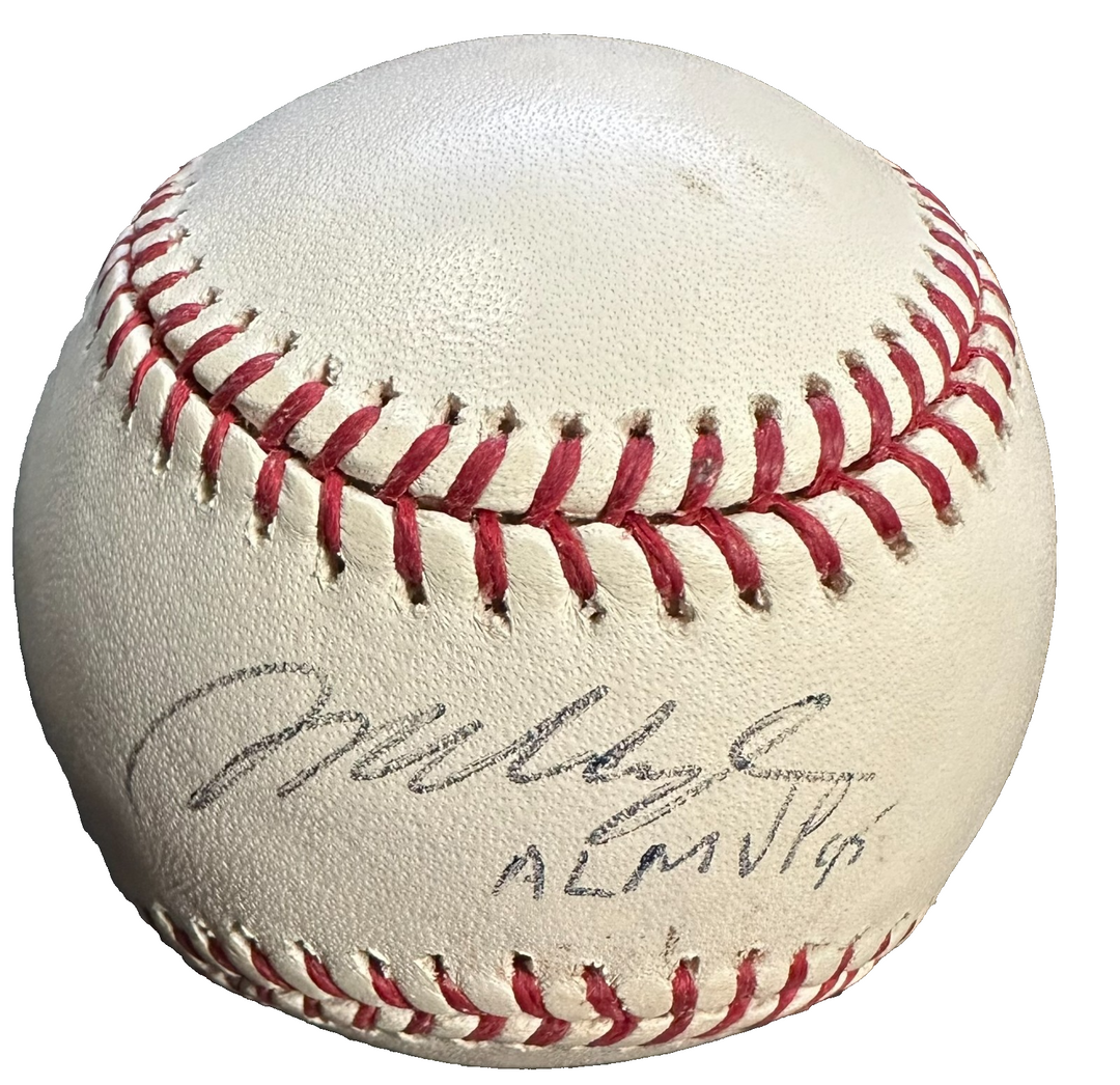 Mo Vaughn Autographed Game Baseball W/ AL MVP 95 Insc Boston Red Sox