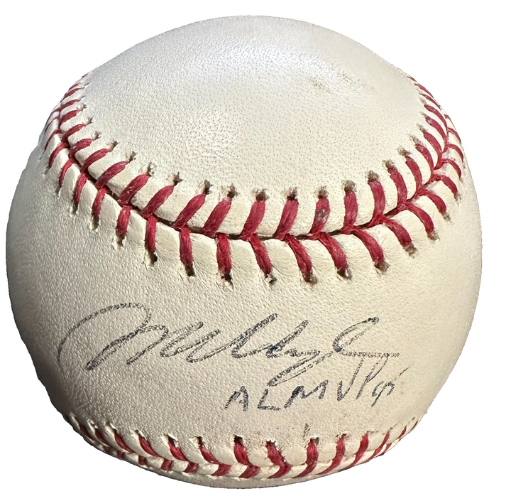 Mo Vaughn Autographed Game Baseball W/ AL MVP 95 Insc Boston Red Sox