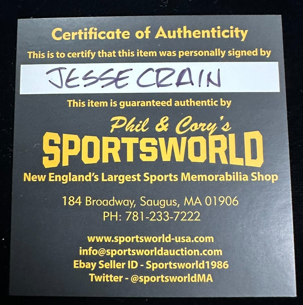 Jesse Crain Autographed Rawlings Major League Baseball Minnesota Twins