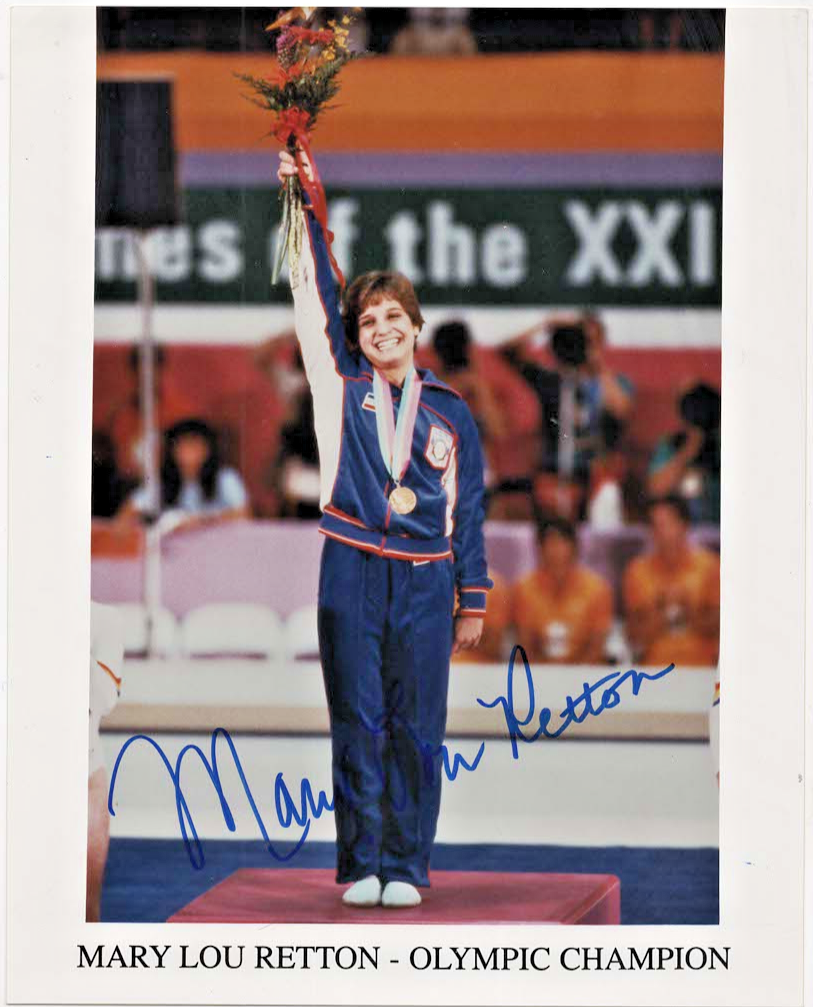 Mary Lou Retton Autographed 8x10 Olympic Gold Medal 8x10 Photo