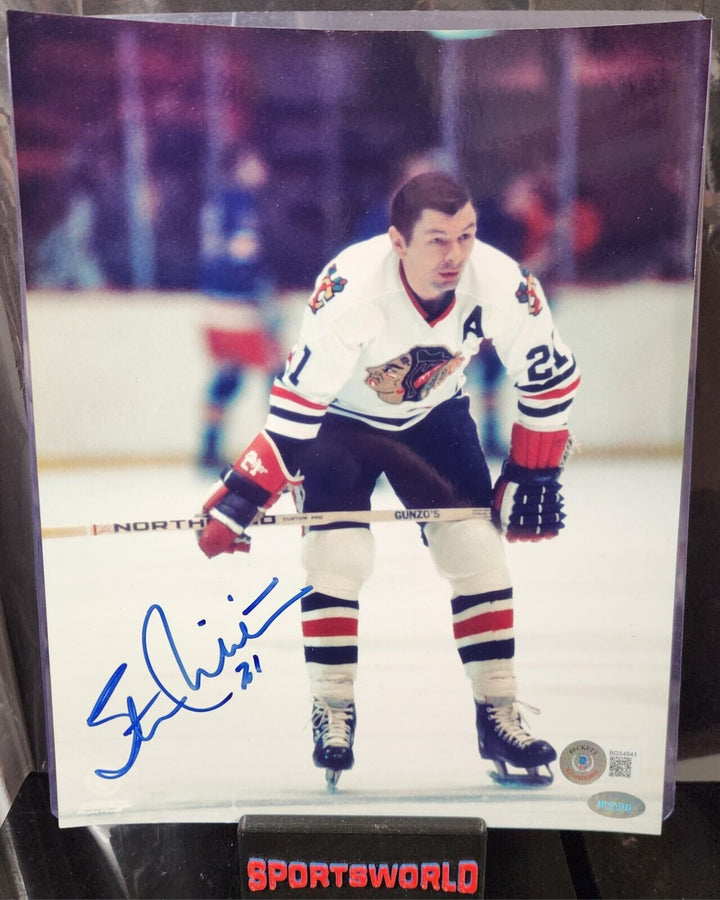 Stan Mikita Signed 8x10 Photo Chicago Black Hawks HOF Beckett COA