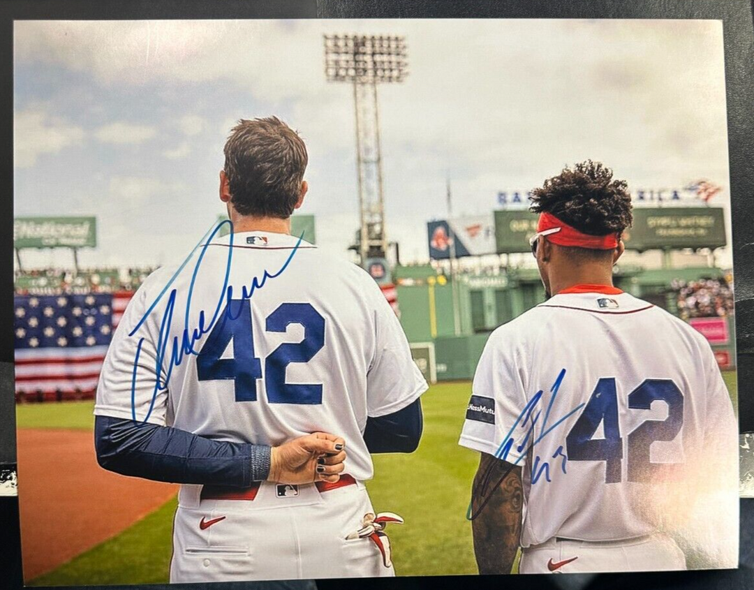 Triston Casas & Ceddanne Rafaela Autographed 11x14 Photo Boston Red Sox