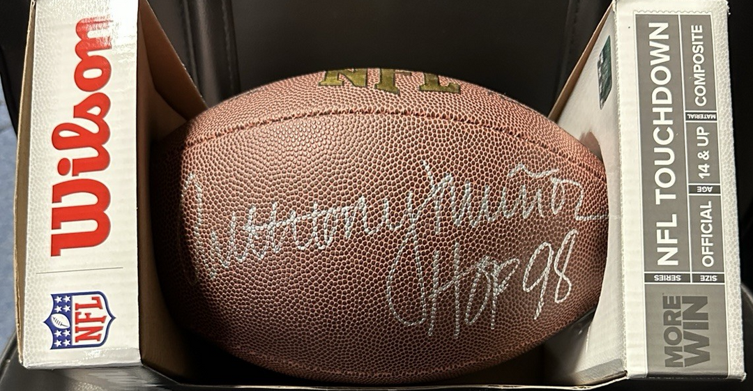 Anthony Munoz Autographed Wilson NFL Football W/ HOF 98 Insc Bengals