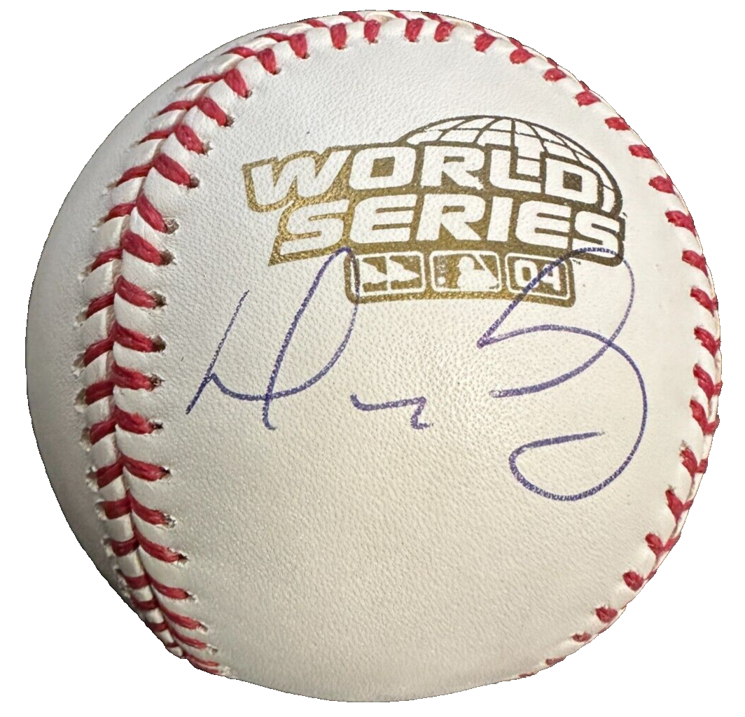 Manny Ramirez Autographed 2004 World Series Baseball Red Sox BAS MLB Holograms