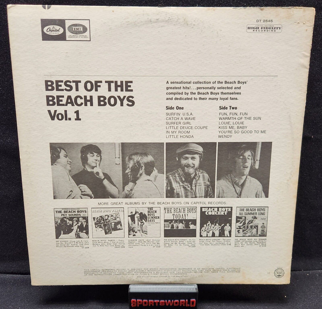 Best Of The Beach Boys Vol. 1 Record Album From 1966 Brian Wilson Rare HOF Used