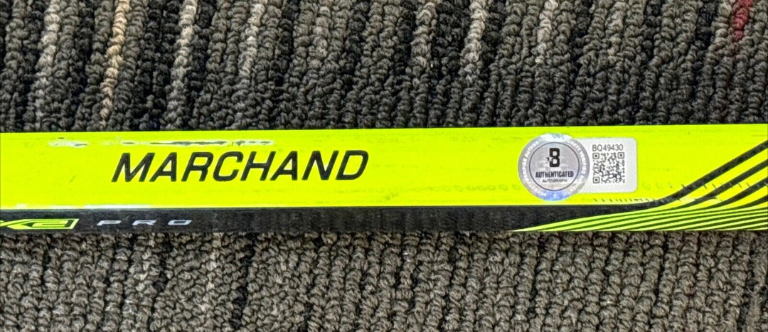 Brad Marchand Signed Game Used Warrior Stick Beckett Hologram Boston Bruins
