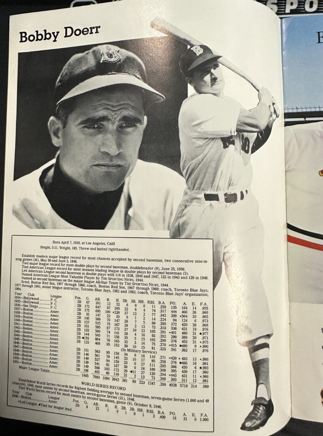 1986 Baseball Hall of Fame Autographed Program Willie McCovey & Bobby Doerr BAS