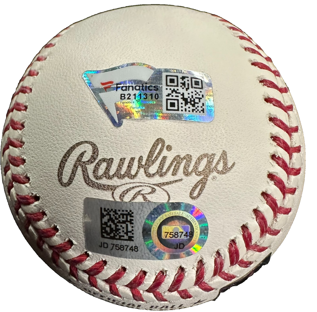 David Ortiz Autographed Official 2004 World Series Baseball Red Sox MLB Fanatics