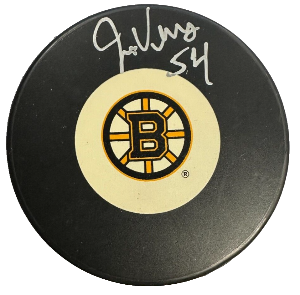 Jim Vesey Autographed Boston Bruins Hockey Puck BAS