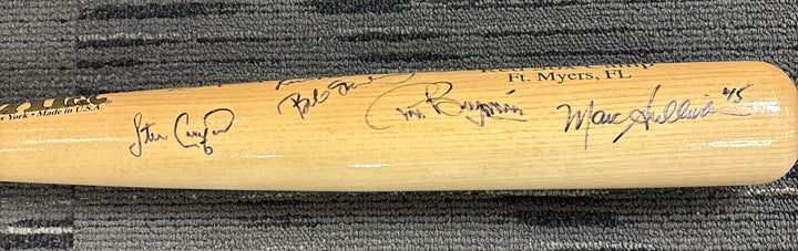 2015 Red Sox Fantasy Camp Signed Baseball Bat Campbell Petrocelli Barrett Etc.