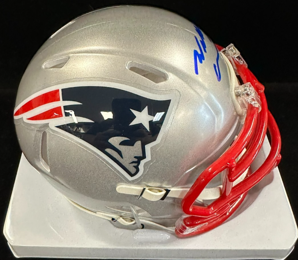 Will Campbell Autographed New England Patriots Mini Helmet JSA
