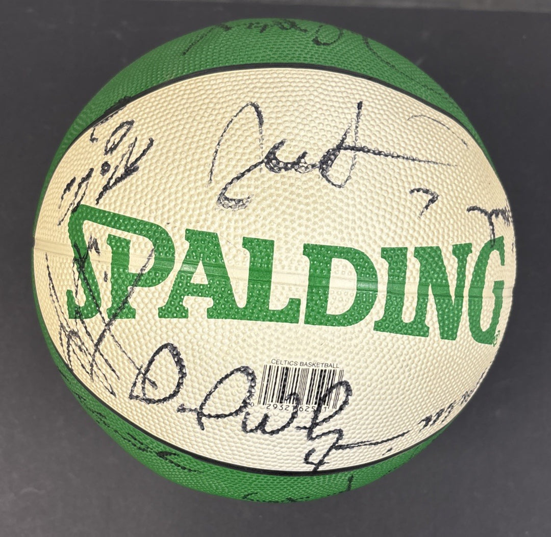 1995-96 Boston Celtics Team Signed Ball Dennis Johnson +17 Sportsworld COA
