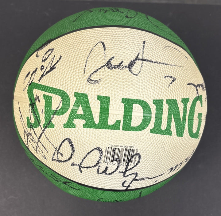 1995-96 Boston Celtics Team Signed Ball Dennis Johnson +17 Sportsworld COA