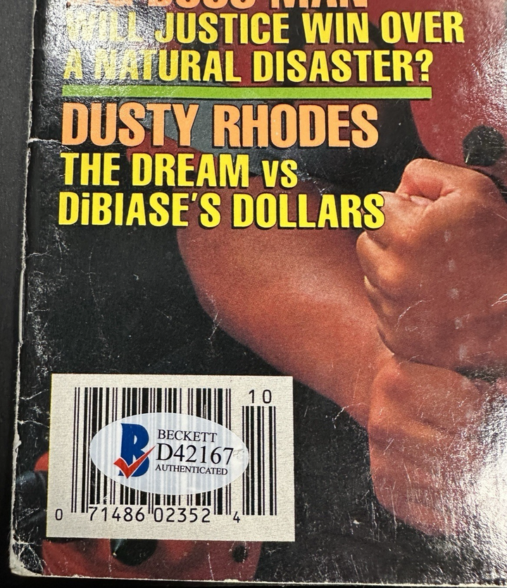 October 1990 WWE Full Magazine Autographed Legion of Doom Road Warriors BAS