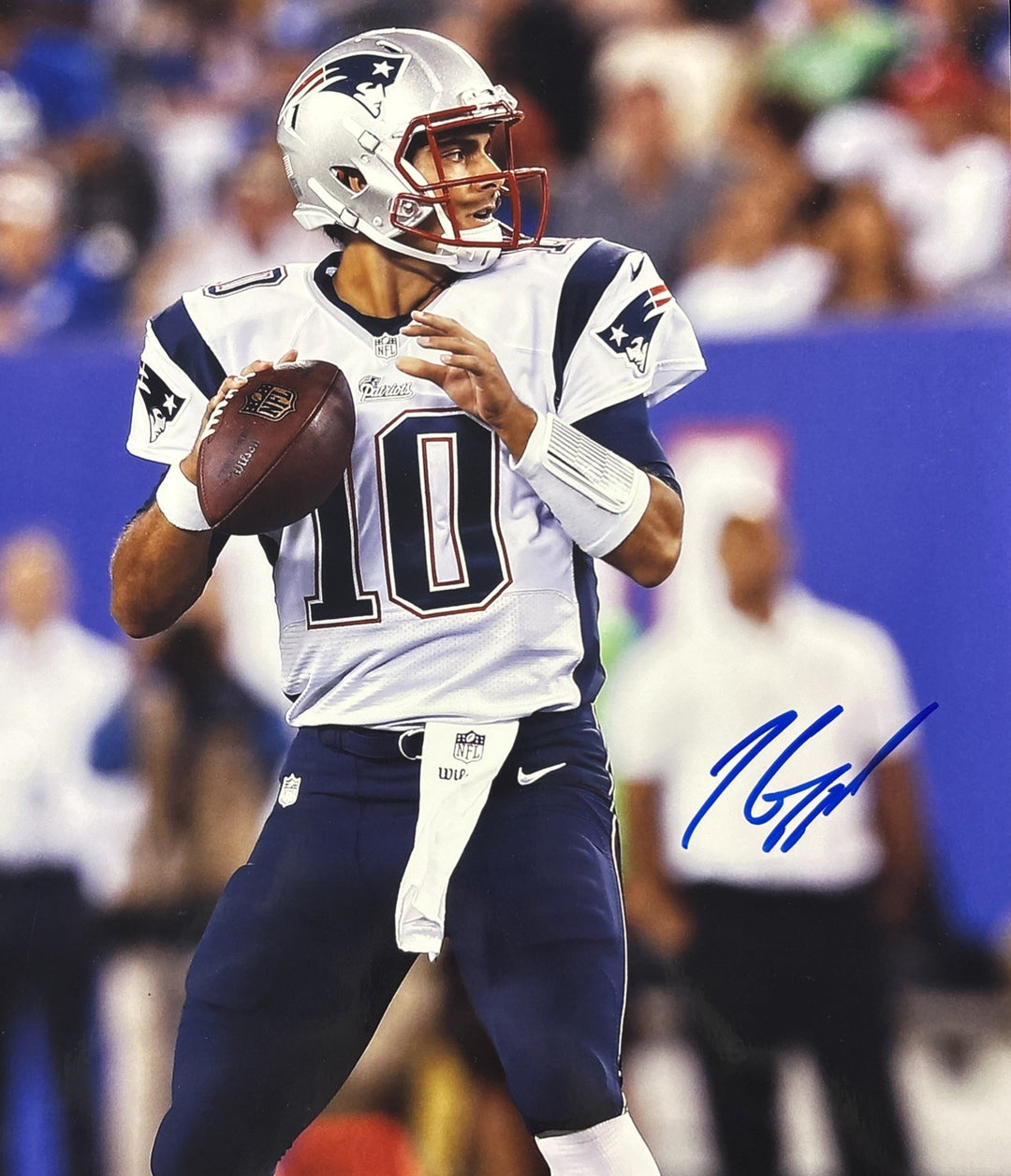 Jimmy Garoppolo New England Patriots 18x12 Signed Picture COA SGC