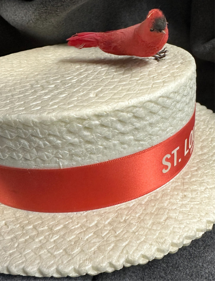 1967 St Louis Cardinals World Series Straw Hat Busch Memorial Stadium