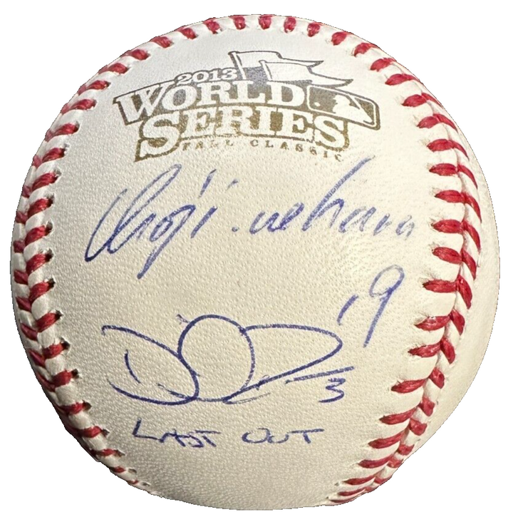 Koji Uehara & David Ross Autographed 2013 World Series Baseball MLB Holo