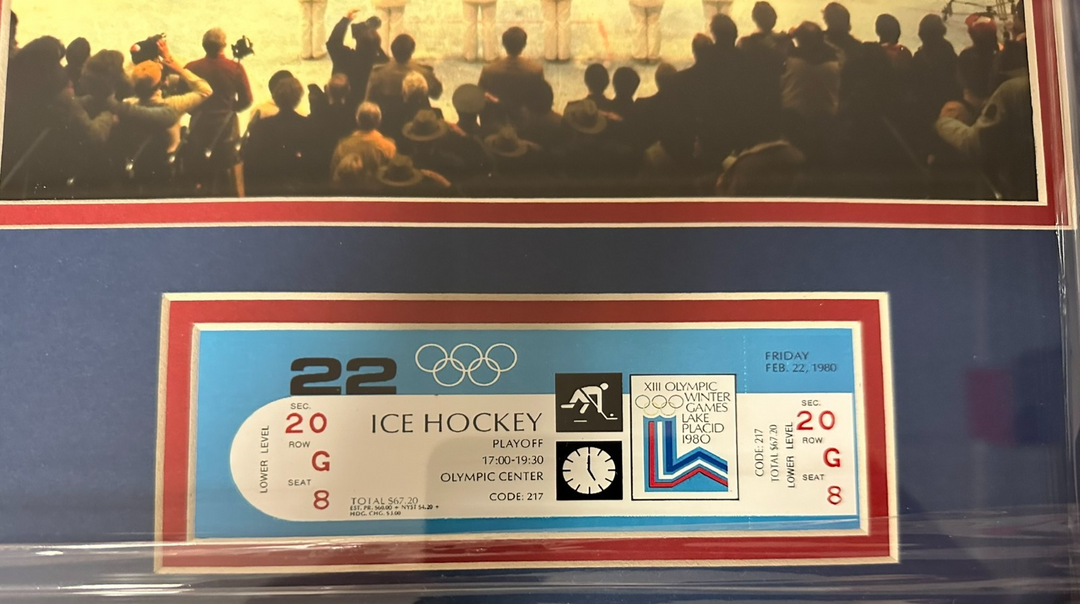 Mike Eruzione Autographed 1980 USA Olympic Framed Photo's