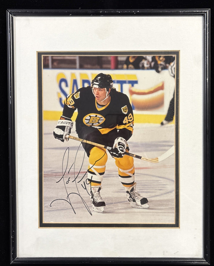 Joe Juneau Boston Bruins Framed 14x11 Autographed Picture COA