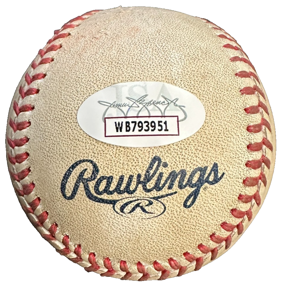 Mike Napoli Autographed Texas Rangers 50th Anniversary Game Baseball JSA