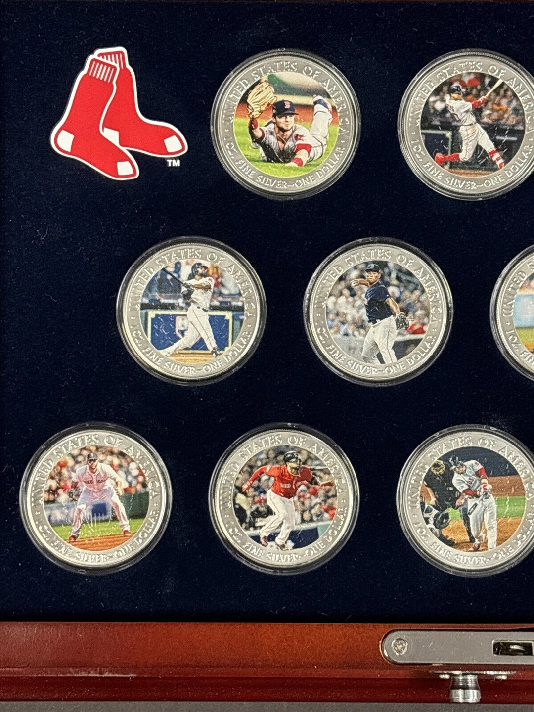 2018 PCS Boston Red Sox 12 Silver Eagle Coin Set 304/2018 Betts Devers Sale