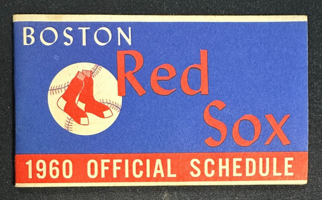 Vintage 1960 Boston Red Sox American League Schedule Booklet Yaz Rookie Season