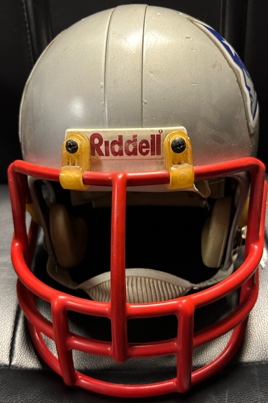 Old Riddell Logo Vintage New England Patriots Authentic Riddell Helmet NFL New Logo ...