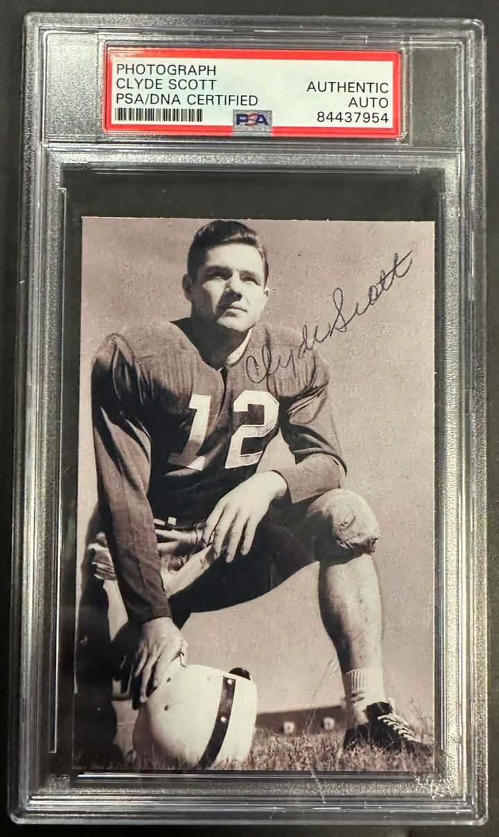 Clyde Scott Autographed 3x5 Photo PSA/DNA Slabbed Philadelphia Eagles