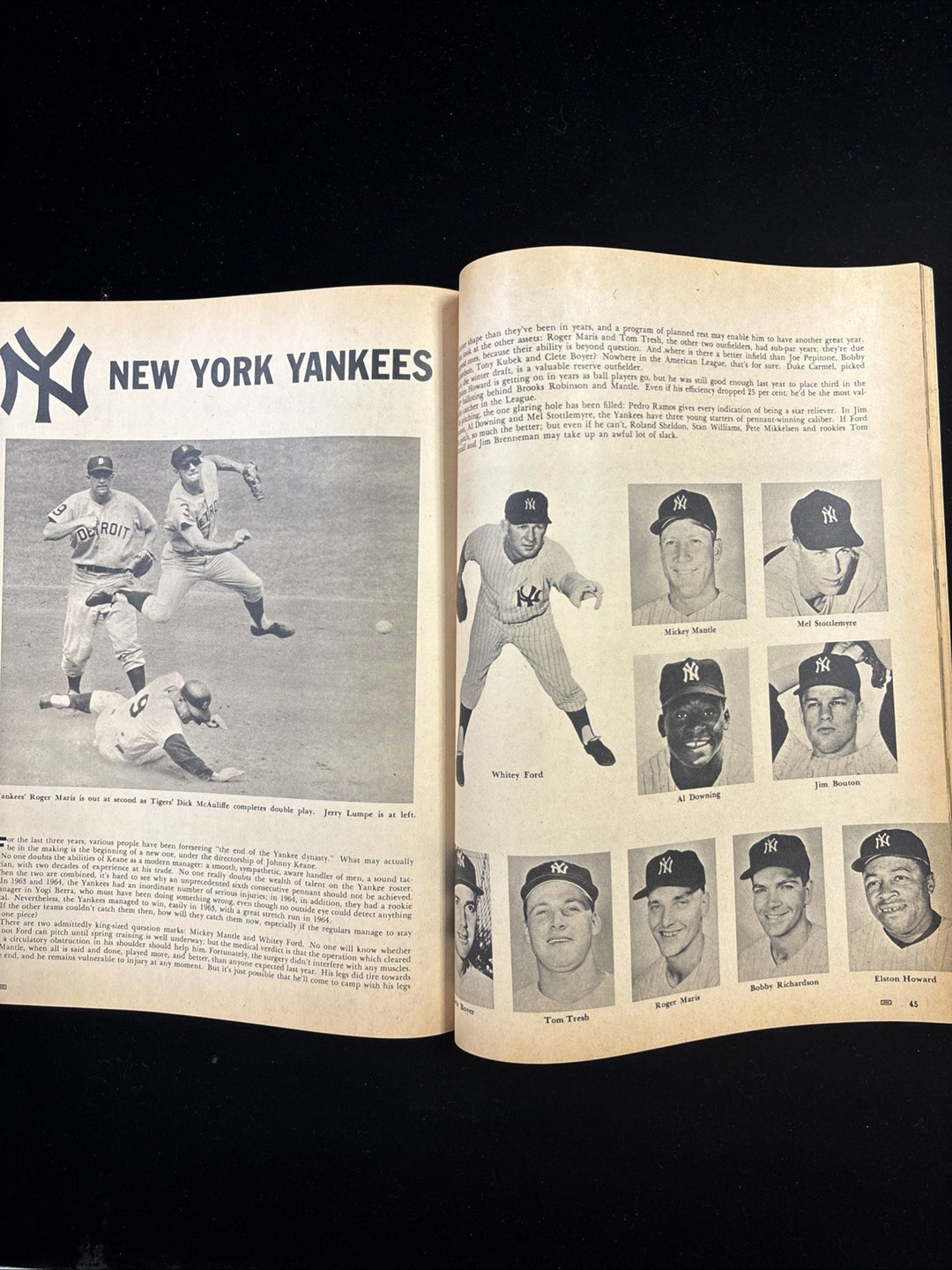 1965 Trues Baseball Yearbook Elston Howard New York Yankee Cover